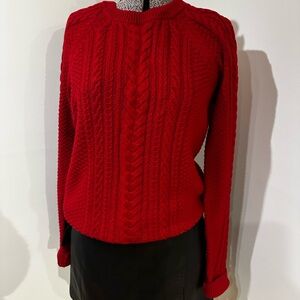 GAP Red Cable Knit Women's Sweater